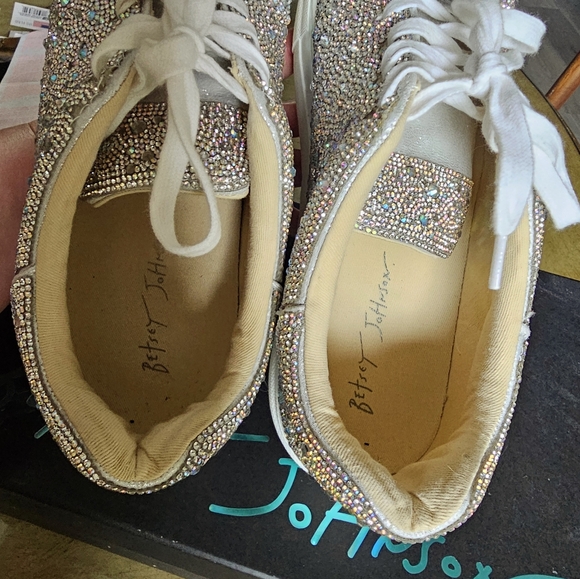 Betsey Johnson Rhinestone Sneakers - Picture 4 of 7